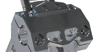 LA CHOPPERS Gauge Mount - Single - Raw - Dyna/Sportster