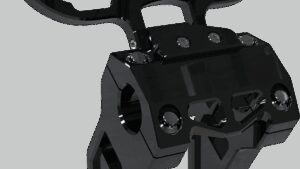 LA CHOPPERS Gauge Mount - Dual - Black - Dyna/Sportster