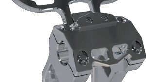 LA CHOPPERS Gauge Mount - Dual - Raw - Dyna/Sportster