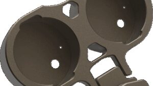 LA CHOPPERS Gauge Mount - Dual - Bronze - Dyna