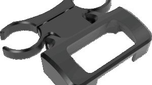 LA CHOPPERS T-Bar Gauge Mount - Single - Black - 1.00" Diameter - M8 Softail