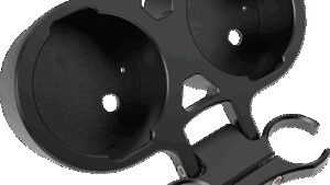 LA CHOPPERS T-Bar Gauge Mount - Dual - Black - 1.00" Diameter