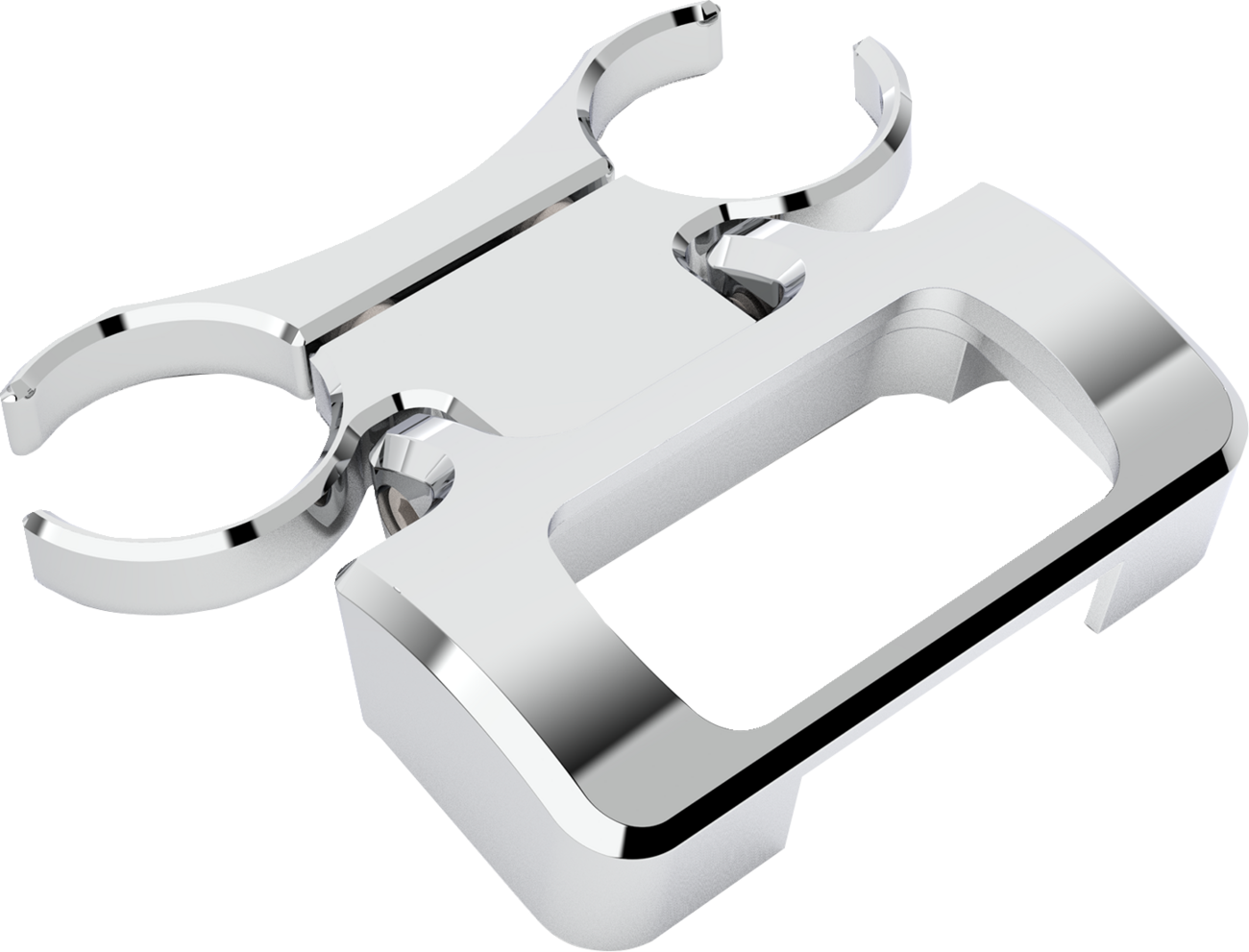 LA CHOPPERS T-Bar Gauge Mount - Chrome - 1.25" Diameter - M8 Softail