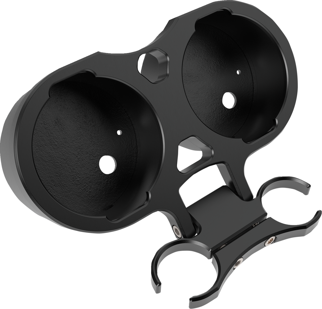 LA CHOPPERS T-Bar Gauge Mount - Dual - Black - 1.25" Diameter