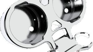 LA CHOPPERS T-Bar Gauge Mount - Dual - Chrome - 1.25" Diameter