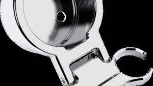 LA CHOPPERS T-Bar Gauge Mount - Single - Chrome - 1.50" Diameter