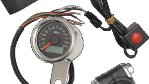 DRAG SPECIALTIES Programmable Mini Electronic Speedometer with Odometer/Tripmeter - 1.87" - Polished