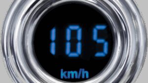 DAKOTA DIGITAL 1-7/8" KPH 4000 Series Speedometer - Retro - Blue Display