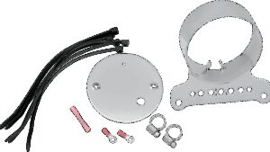 DRAG SPECIALTIES Single Gauge Bracket - Chrome