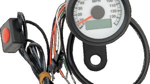 DRAG SPECIALTIES Programmable Mini Electronic Speedometer with Odometer/Tripmeter - 1.87" - Black