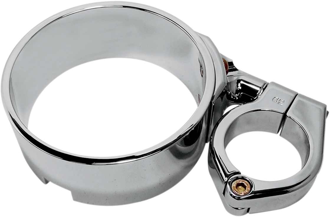 JOKER MACHINE Speedometer Ring with Swivel Clamp - Chrome - For 39 mm Fork Tube