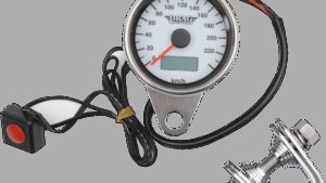 DRAG SPECIALTIES Programmable Mini Electronic Speedometer with Odometer/Tripmeter - 2.4" - Black