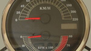 DRAG SPECIALTIES Electronic Speedometer/Tachometer - Stock Look - 220 KPH/8000 rpm