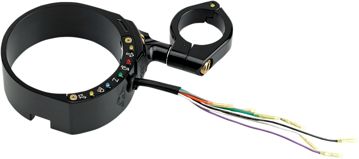 JOKER MACHINE Speedometer Relocation Bracket with Easy Mount Clamp - Black Anodized - For 39 mm Fork