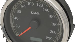 DRAG SPECIALTIES Electronic KM/H Speedometer - Black Face