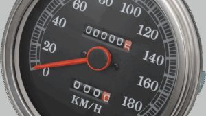 DRAG SPECIALTIES 5" KPH FL-Style 2:1 Speedometer - '89-'95 Black Face