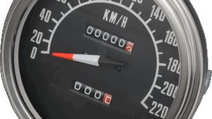 DRAG SPECIALTIES 5" KPH FL-Style 2:1 Speedometer - '68-'84 Black Face