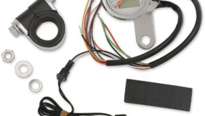 DRAG SPECIALTIES Programmable Speedometer with Indicator Lights - Natural - 140 MPH LED White Face - 1-7/8"