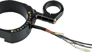 JOKER MACHINE Speedometer Relocation Bracket with Easy Mount Clamp - Black Anodized - For 49 mm Fork