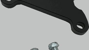 LA CHOPPERS T-Bar Gauge Mount - Flat Black - 1" Diameter