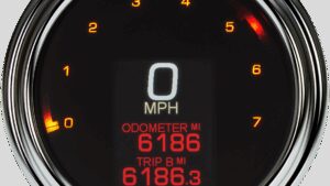 DAKOTA DIGITAL Tank Speedometer - Chrome Bezel - 4.5" - Harley Davidson '04-'13