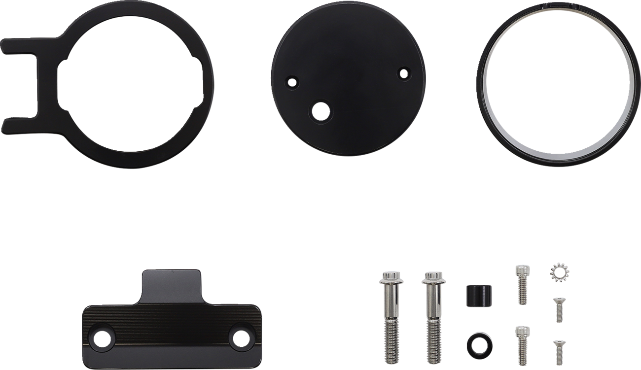 DRAG SPECIALTIES Dual Gauge Bracket - Wrinkle Black - Image 2