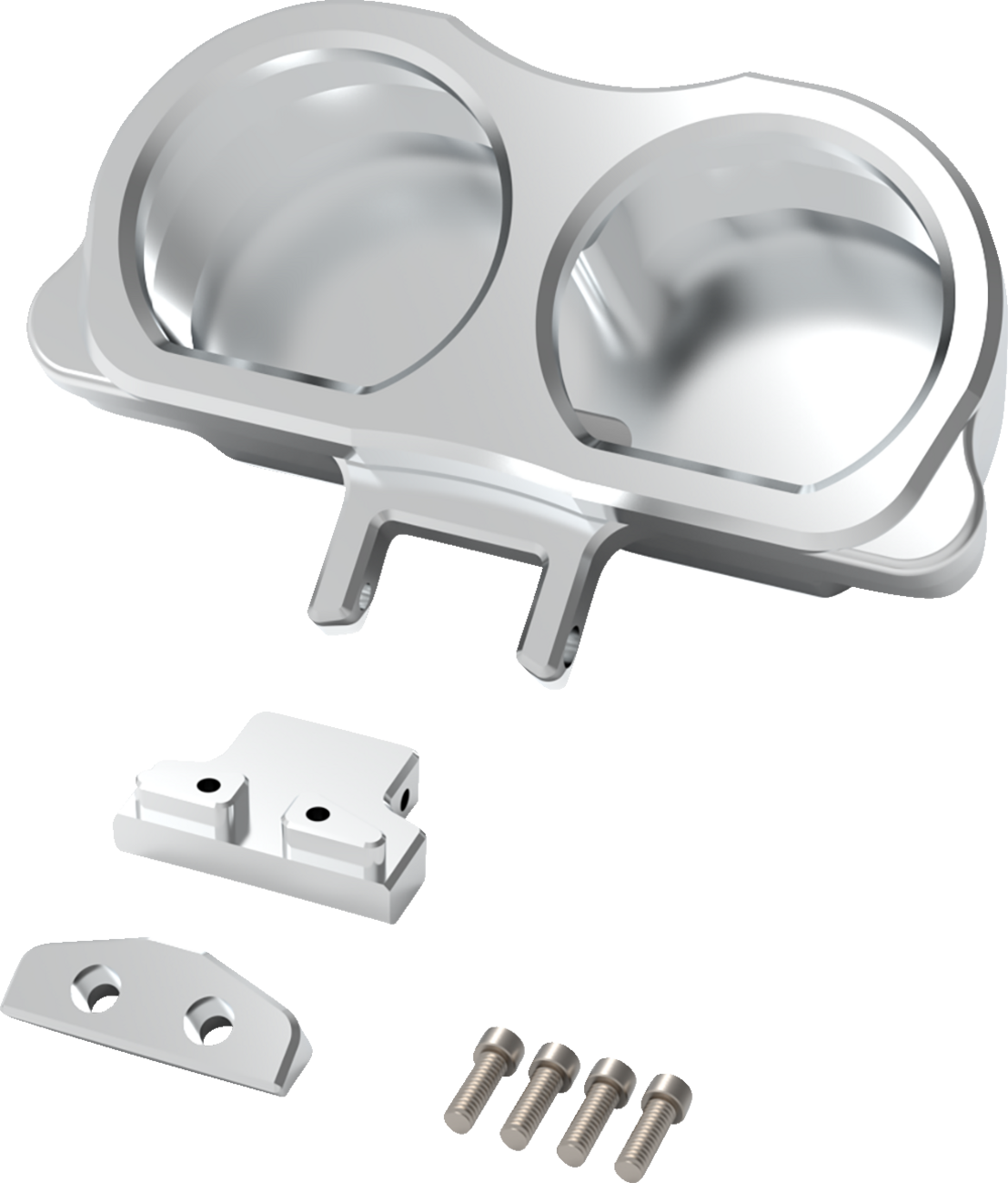 LA CHOPPERS Gauge Mount - Dual - Raw - FLT