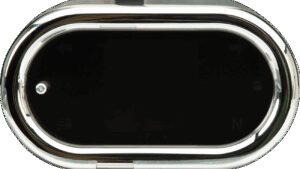 DAKOTA DIGITAL Handle Bar Mount Speedometer - With Signals - Oval - Chrome