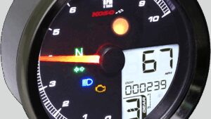 KOSO NORTH AMERICA TNT-04 Multifunction Meter - Black Bezel - 3.30" Diameter x 2.19" D