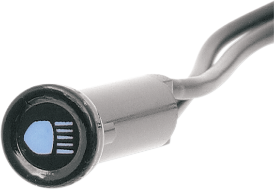 DRAG SPECIALTIES Snap-In Indicator Light - High Beam - Black Bezel