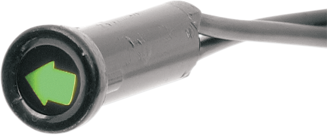 DRAG SPECIALTIES Snap-In Indicator Light - Turn - Black Bezel