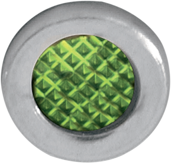 DRAG SPECIALTIES Snap-In Indicator Light - Green - Stainless Steel Bezel
