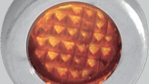 DRAG SPECIALTIES Snap-In Indicator Light - Amber - Stainless Steel Bezel