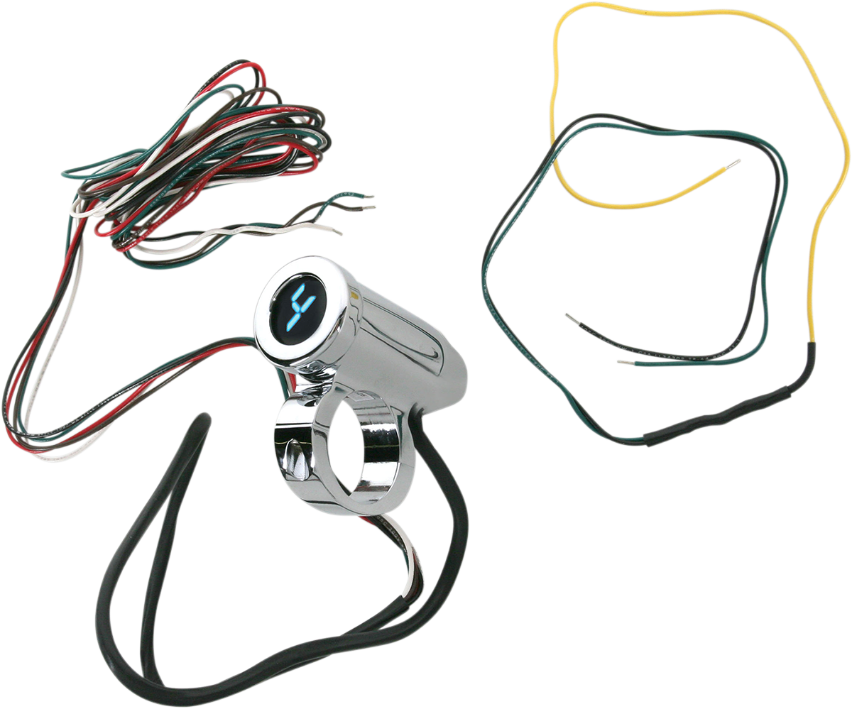 DAKOTA DIGITAL 1.25" Auto Programming Gear Indicator - Chrome - Blue Display