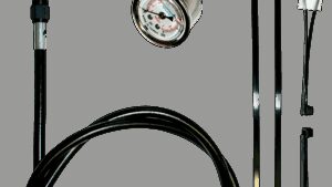 FEULING PARTS Remote Oil Pressure Gauge/Line Kit - Black