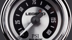 LEGEND SUSPENSION Fairing Mounted LED Backlit PSI Gauges - Spun Aluminum