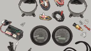 DAKOTA DIGITAL MVX-8K Series Analog/Digital 2-Gauge Kit - Black Bezel - Black Face with Gray Background