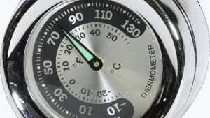 DRAG SPECIALTIES Handlebar Mount Thermometer - Chrome - For 1.25" Bar