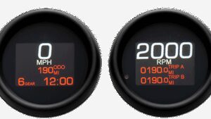 DAKOTA DIGITAL MLX 6-Gauge Instrument Kit - Black Bezel - Touring/Trike '04-'13