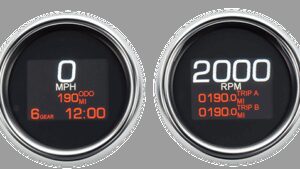 DAKOTA DIGITAL MLX 6-Gauge Instrument Kit - Chrome Bezel - Touring '99-'03
