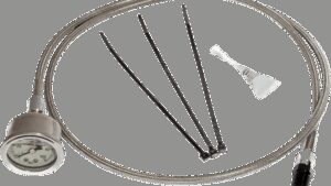 FEULING PARTS Remote Oil Pressure Gauge/Line Kit - Stainless/Chrome - M8