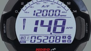 KOSO NORTH AMERICA Air/Fuel Gauge - Black - 6ft