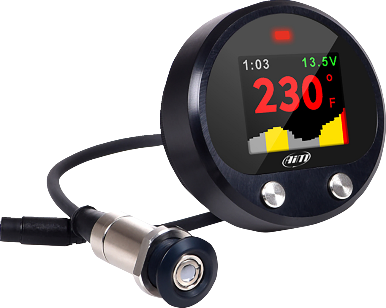 DAKOTA DIGITAL 1.25" Auto Programming Gear Indicator - Chrome - Blue Display - Image 2