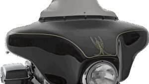 KLOCK WERKS Flare™ Windshield - 6-1/2" - Black - '86-'95 FLHT