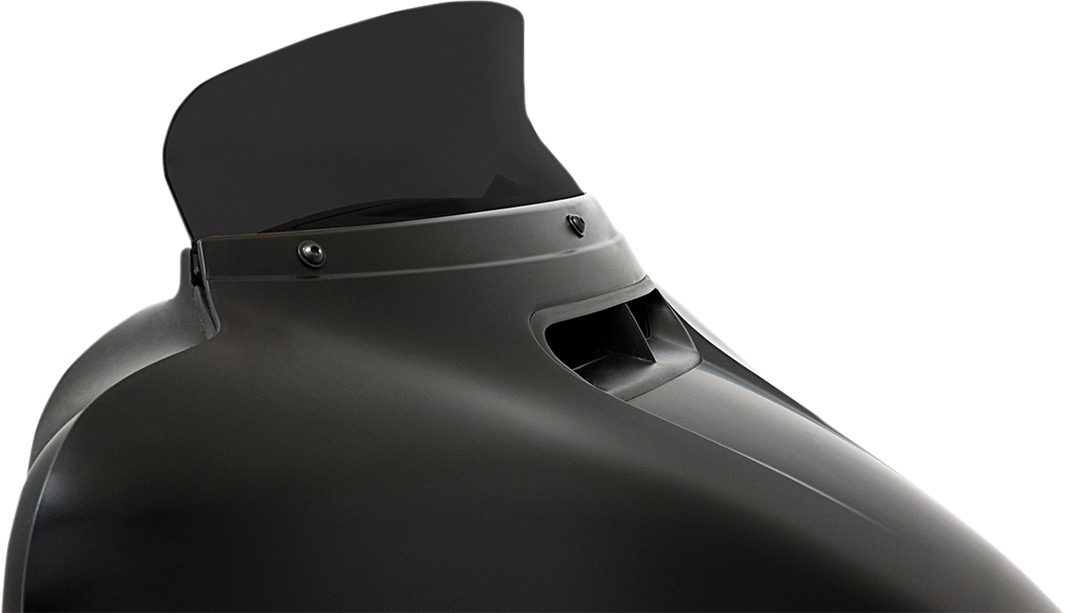 MEMPHIS SHADES Spoiler Windshield - 4-1/2" - Dark Black Smoke - FLH