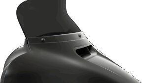 MEMPHIS SHADES Spoiler Windshield - 6-1/2" - Dark Black Smoke - FLH