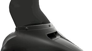 MEMPHIS SHADES Spoiler Windshield - 8-1/2" - Dark Black Smoke - FLH