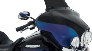 MEMPHIS SHADES Spoiler Windshield - 6-1/2" - Dark Black Smoke - '96-'13 FLH