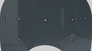 MEMPHIS SHADES Road King Replacement Plastic - 15" - Dark Black Smoke