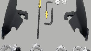 MEMPHIS SHADES Batwing - Mounting Kit - Black - XL12C